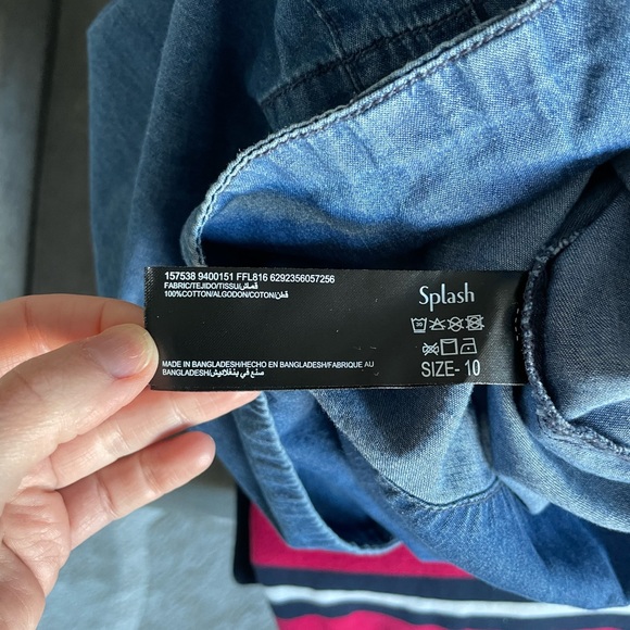 πHPπ Fan Denim Cap Sleeve Dress - Picture 7 of 7